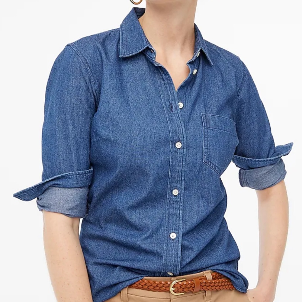 J. CREW chambray button down